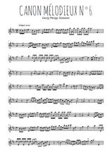Canon mélodieux N°6 de Georg Philipp Telemann